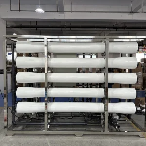 Commercial 10000L RO Water Purification System with PLC Gearbox Pump Pressure Vessel 220V FRP Storage Warranty