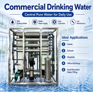 Commercial 1000L/h RO Reverse Osmosis Water Filter System for Hotel, School and Hospital Water Supply