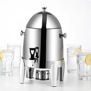 Commercial 12L Stainless Steel Beverage Dispenser Hotel Catering Heating Drink Container Cold Drinks & Juices for Buffet