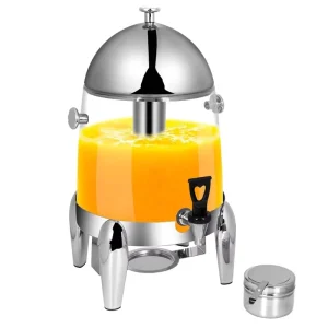 Commercial 12L Stainless Steel Beverage Dispenser with Tap for Hot and Cold Coffee, Juice, and Drinks