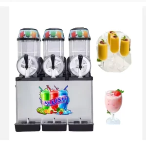 Commercial 220V Slushie Machine 3*12L Double Tanks Frozen Drinks Ice Beverage Dispenser