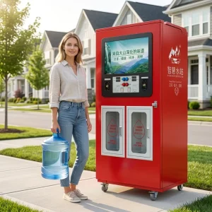 Commercial 24 Hour Self Service Alkaline Hydrogen Rich Water Vending Machine With Intelligent Purification and Multi Payment