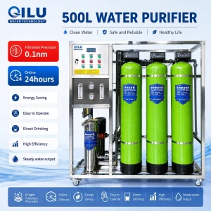 Commercial 500LPH RO Water Treatment System 304 Stainless Steel Reverse Osmosis Water Purifier System