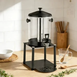 Commercial 8L/16L Black and Gold Hammer Pattern Juice and Cold Beverage Dispenser