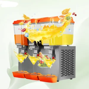 Commercial Automatic 220V 16L*3 Stainless Steel Juice & Water Beverage Dispenser Machine Hot Cold Drinks Cooling Spray Function