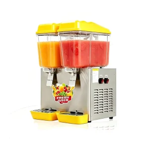 Commercial Beverage Dispenser 2 Tanks 16 L Juice Dispenser Stainless Steel Ice Tea Drink Machine for Restaurant Bar Party