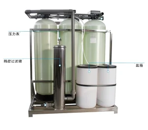 Commercial Boiler Feed Water Softener with Filter Media 2000 L/Hour Hard Water Treatment System Multi-Voltage 380V/220V/110V