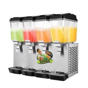 Commercial Catering 4 Tank 64L Refrigerated Cold Drink Dispenser for Efficient Juice Serving