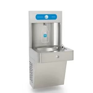 Commercial Cold Water Cooler and Direct Drinking Fountain, Stainless Steel Wall-Mounted Dispenser