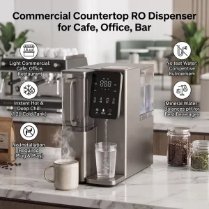 Commercial Countertop Plastic Electric Water Purifier Hot Cold RO Filter Dispenser No Installation for RV Outdoor Cafe Office