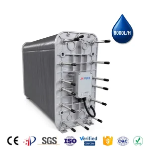 Commercial EDI Water Treatment System with High Desalination and Low Consumption 7500 L/h CE ISO