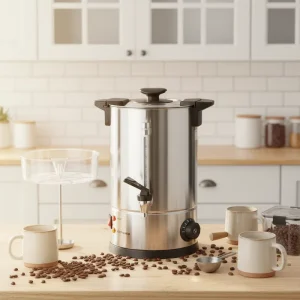Commercial Electric Stainless Steel Water Boiler and Hot Beverage Dispenser with Lock