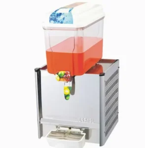 Commercial Food-Grade Stainless Steel Countertop Drink Dispenser, 15L Dual Tank, Hot and Cold