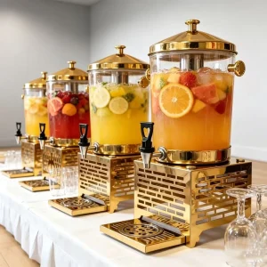 Commercial Food Grade Stainless Steel Dual-Temperature Warm/Cool Buffet Juice and Drink Dispenser