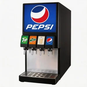 Commercial Four-Valve Soda Machine Refrigerated Beverage Dispenser with Spigot for Hotel Catering Self-Service Cold Drinks