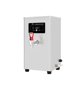 Commercial Freestanding Stainless Steel Indoor Drinking Fountain with 220V, 6L Tank, and Hot and Cold Dispensing