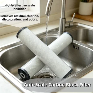 Commercial Home Use 20 in Jumbo Anti scale Carbon Block Water Filter Cartridge for Multi stage BB Filter System with Cover frame