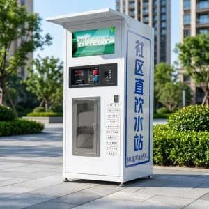 Commercial Ice Water Vending Machine with Bottle Refill Function for Supermarkets and Gyms