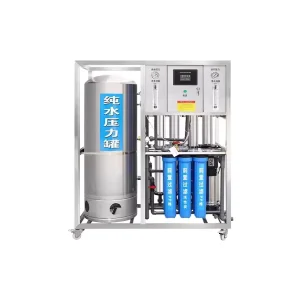 Commercial Open-Frame 1000L Tank Reverse Osmosis Water Filter System with PLC Pump and Pressure Vessel