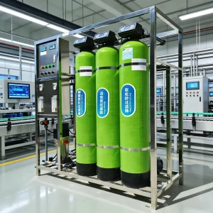 Commercial Reverse Osmosis Machine PLC Controlled Pump Engine Integrated Pure Water Filtration System 500L/Hour