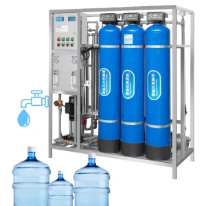 Commercial SS304 Pure Water Treatment System with PLC, Automatic Reverse Osmosis, 500 L/h Pump, 220V/380V