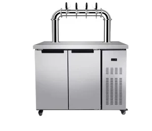 Commercial Stainless Steel 4-Tap Draft Beer Tower Drink Dispensers Beverage Dispense Kegerator Beer Keg Cooler Machine for Party