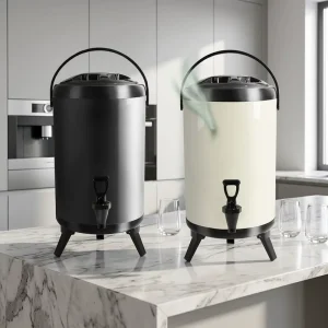 Commercial Stainless Steel Electric Drink Dispenser for Coffee Milk Tea and Juice, 6L-12L Capacity