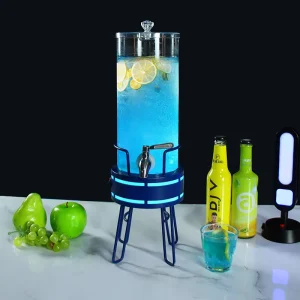 Commercial Stainless Steel Tabletop Beverage Dispenser with LED Light, 3L Capacity