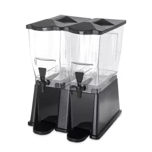 Commercial Transparent Large Capacity Eco Friendly Drink Dispenser with Double Faucet Teapot for Cold Beverages