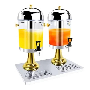 Commercial Two-Tank Stainless Steel Juice Cooler Dispenser with Cooling System
