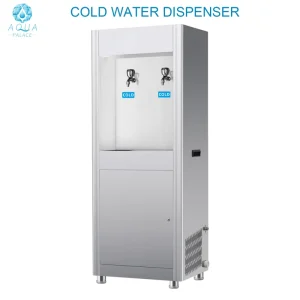 Commercial Vertical Two-Tap Cold Water Dispenser with Filtration System