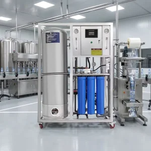 Commercial Water Purification Equipment for Reverse Osmosis Combined with Bagged Water Filling Machine for Use