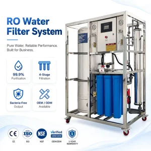 Commercial Water Purifier Reverse Osmosis 250LPH 500LPH Industrial Water Treatment Machinery Reverse Osmosis System Ro Filter
