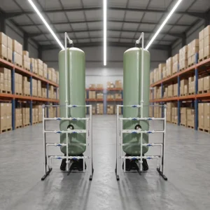 Commercial Whole House Water Softener System 1000 LPH 2000 LPH Ion Exchange Resin Central Water Filter