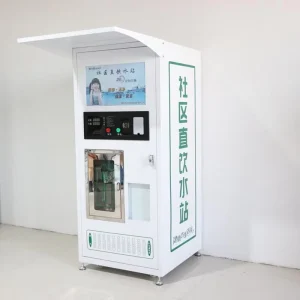 Community Automatic Water Vending Machine with PLC, Pump, RO Purifier, Smart Payment, and QR Code Scanner for Residential and School Use
