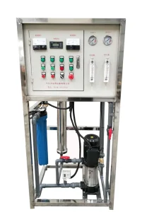 Compact 250L Industrial RO Drinking Water Purification System Pressure Vessel Pump PLC Motor Filter