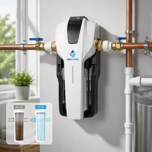 Compact Central Water Purifier High-Flow 3-Second Quick-Change Cartridge Smart Indicator for Whole-House Water Treatment
