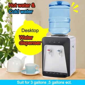 Compact Desktop Hot and Cold Water Dispenser for Dormitory, Home, or Office Use