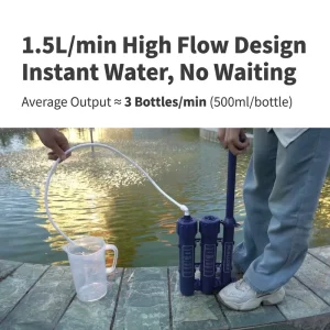 Compact Direct Drinking Water Purifier Portable Hand-Press Filter for Camping and Survival