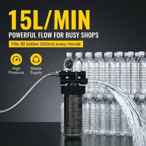 Compact High Flow 15L min Coffee Water Purifier Portable Commercial Filter for Outdoor Household Sinks with Quick Change Manual
