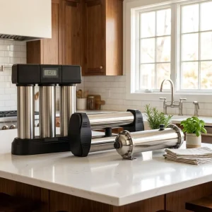 Compact Kitchen Drinking Water Filter System SUS304 460L H 1000L H Kitchen Under Sink Water Purifier No Wastewater
