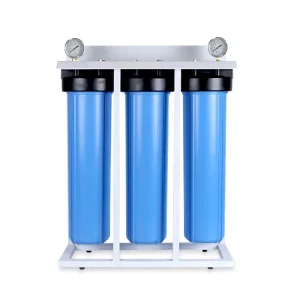 Complete 3 Stage Simple Whole House 20 Inch BIG Blue Water Filter Filtration System