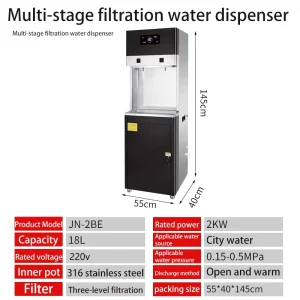 Constant Temperature Water Dispenser Commercial Direct Drinking Machine Cold Hot Stainless Steel Heating Boiling Water Heater