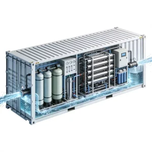 Container Water Purification Equipment RO Reverse Osmosis Ultrafiltration System 3000 L/Hour Multi-Voltage