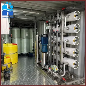 Containerized 5000L/H Pure Water System Mobile Industrial Reverse Osmosis Water Purification Plant