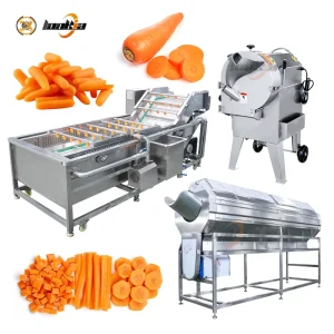 Continuous Industrial Fresh Cut Carrot Peeling Cutting Washing Line Baby Carrot Processing Line Machine