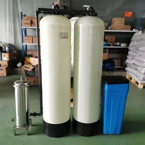 Continuous Operation Water Softening System with Automatic Regeneration