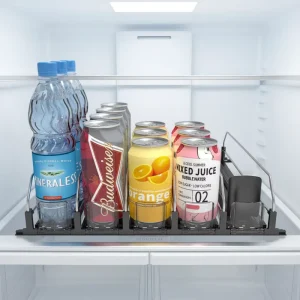 Convenience Store Slow Motion Spring Loaded Beverage Dispenser Refrigerator Drink Storage Shelf Pusher