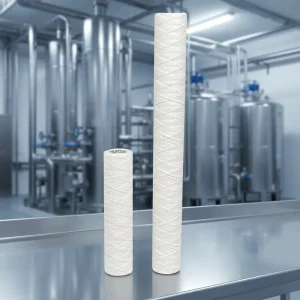 Cotton Wound Sediment Filter Cartridge 15 Inch 10 Micron Power Plant Demineralized Water Pretreatment Pressure Vessel Core