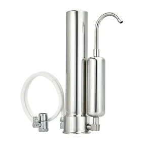 Counter Top Household Pre Filtration Activated Carbon Manual Stainless Steel Tap Water Treatment Filter